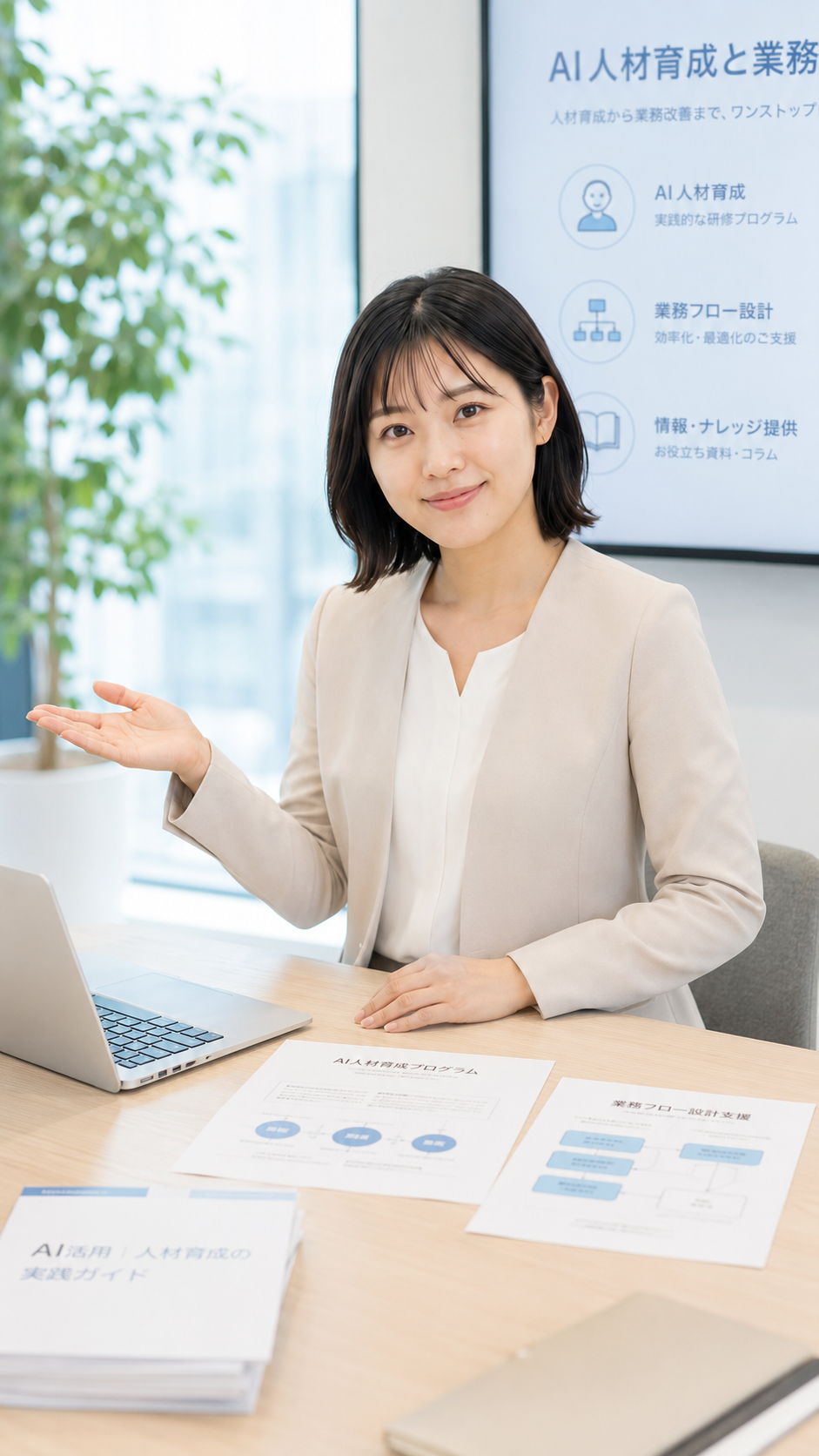 相談しながらAI社員を設計する一条藍